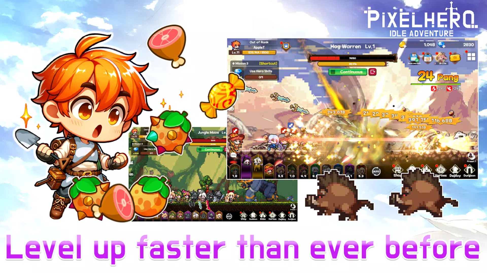 Pixel Heroes Idle ဖန်သားပြင်ဓာတ်ပုံ 2