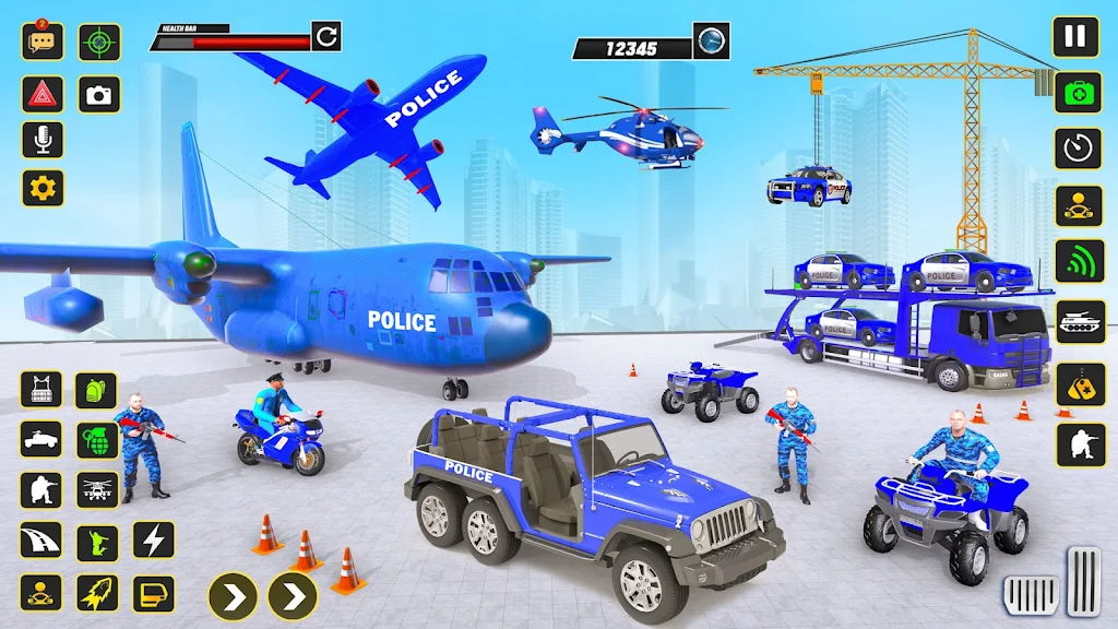 Police Car transporter Game 3D Ảnh chụp màn hình 1