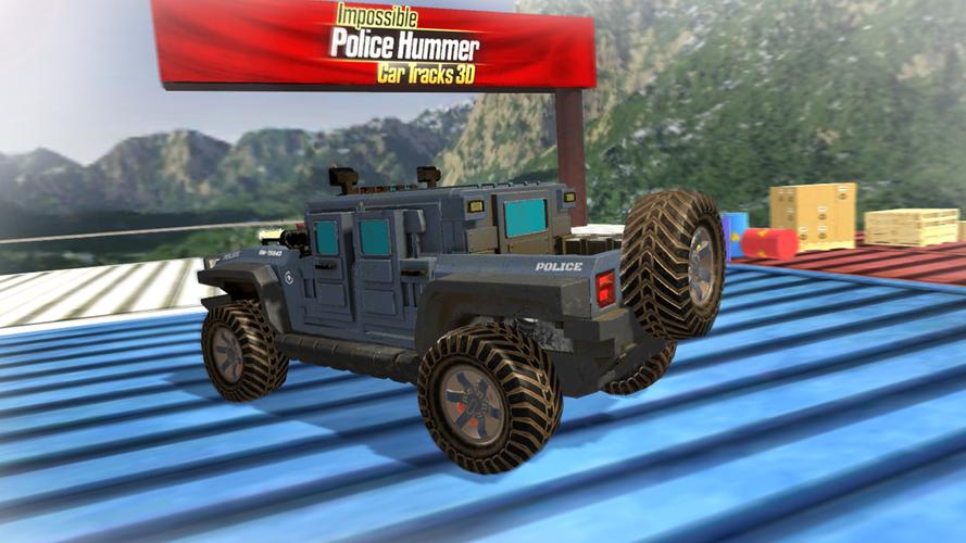 Impossible Ramp Hummer Car 3D 螢幕截圖 2