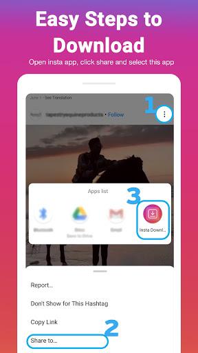 Video Downloader For Insta - IG Stories, Reels ภาพหน้าจอ 1