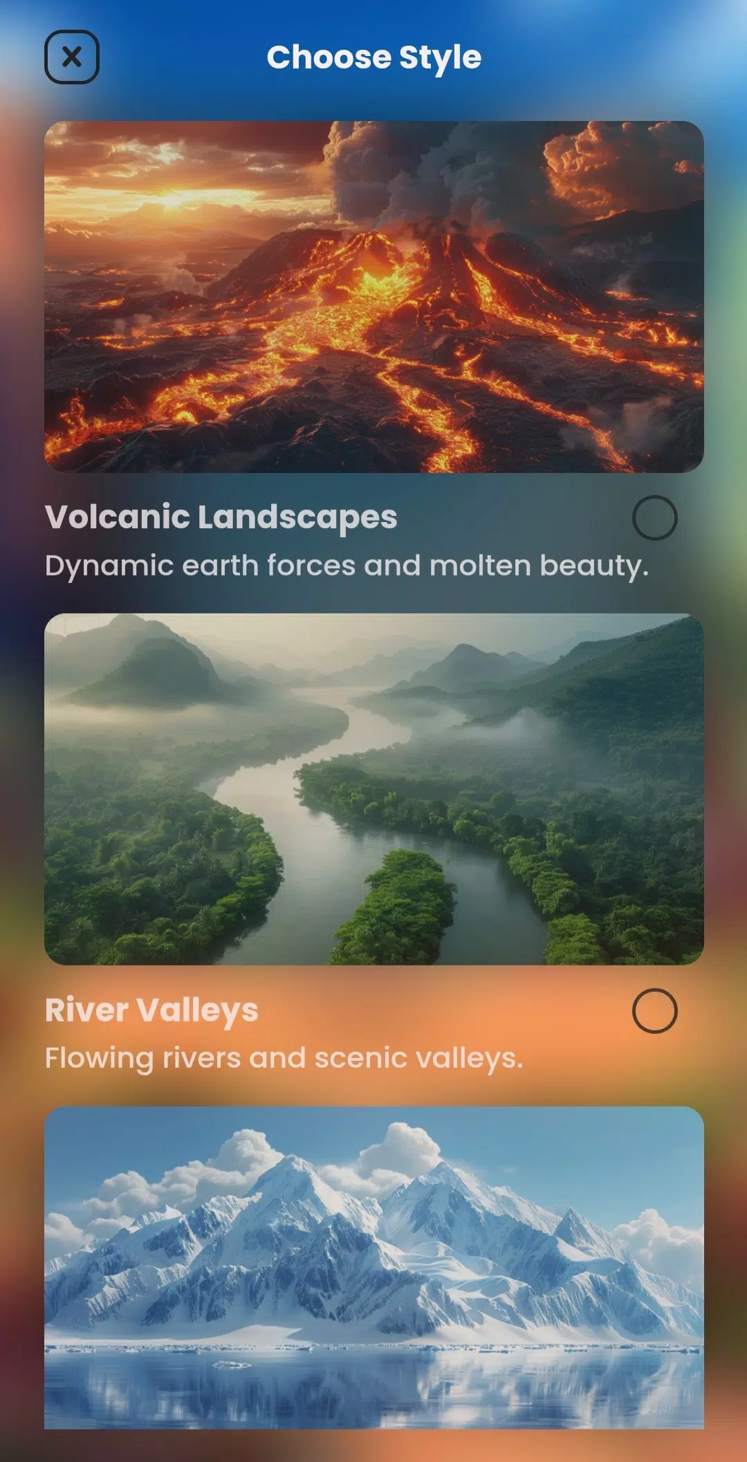 AI Landscape Generator App 스크린샷 0