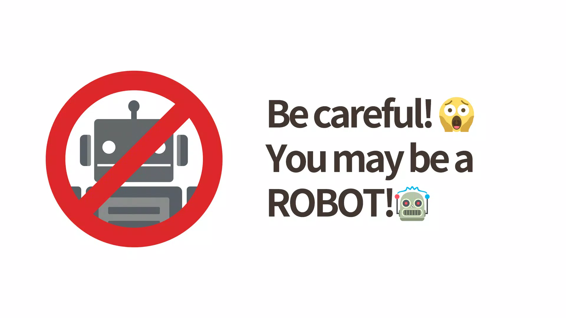 No Robots Allowed - Crazy Quiz Schermafbeelding 0