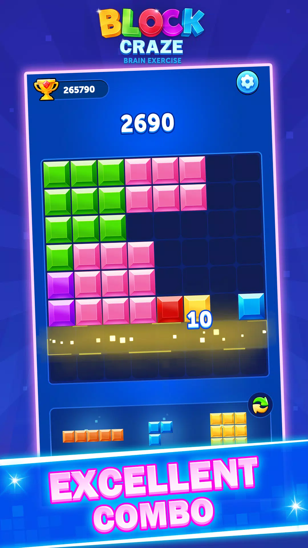 Block Craze：Brain Exercise Ekran Görüntüsü 1