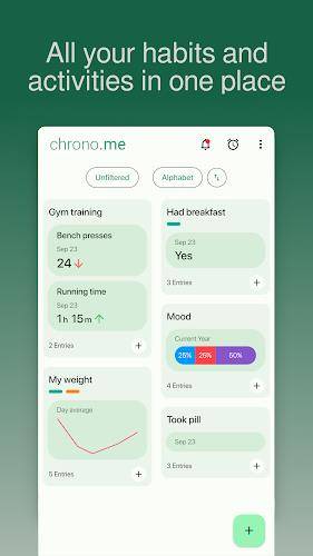 chrono.me - Lifestyle tracker ဖန်သားပြင်ဓာတ်ပုံ 0