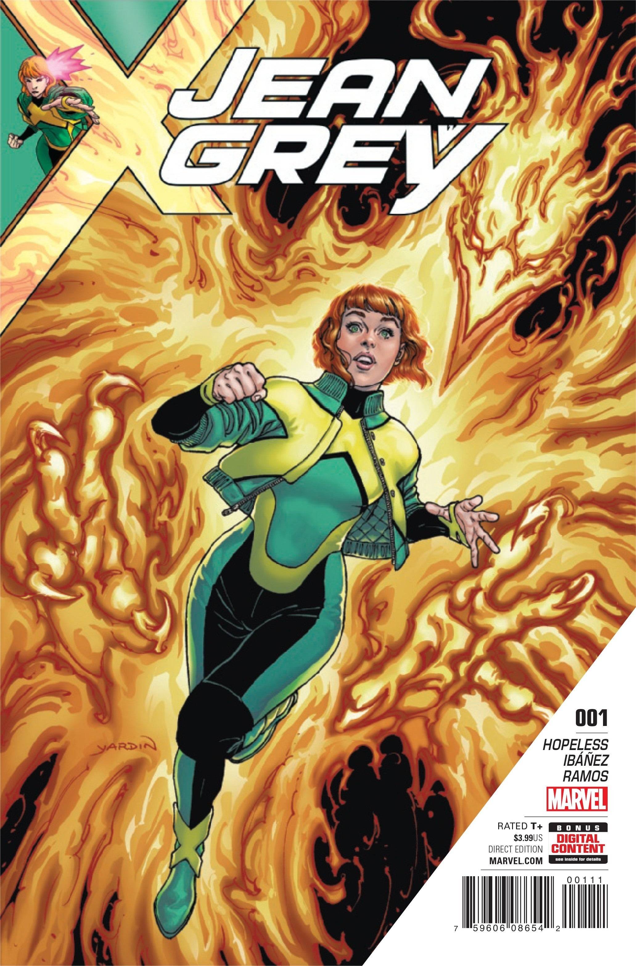 Jean Gray en los cómics. Crédito de la imagen: Marvel Comics