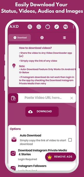 Any Video Downloader स्क्रीनशॉट 0