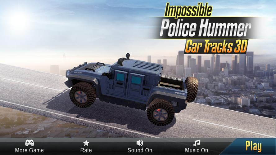 Impossible Ramp Hummer Car 3D Screenshot 0