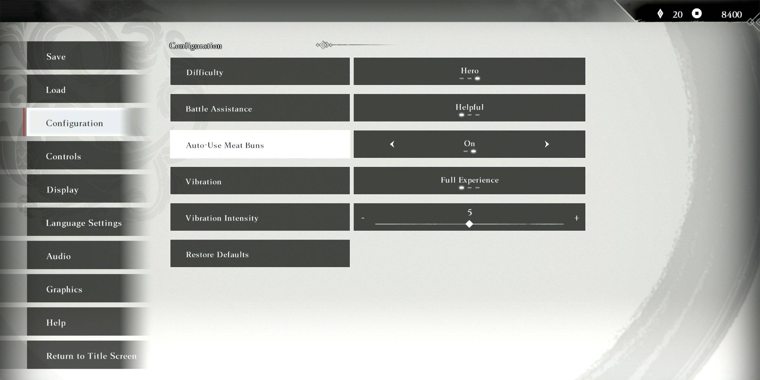 Dynasty Warriors: Origins - Auto-Use Meat Buns Option