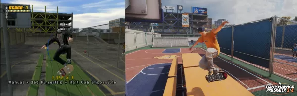 Skater Pro de Tony Hawk 3 + 4 - Avant et après Captures d'écran