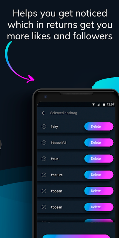 Likes With Tags - Hashtag Generator for Instagram Captura de tela 2