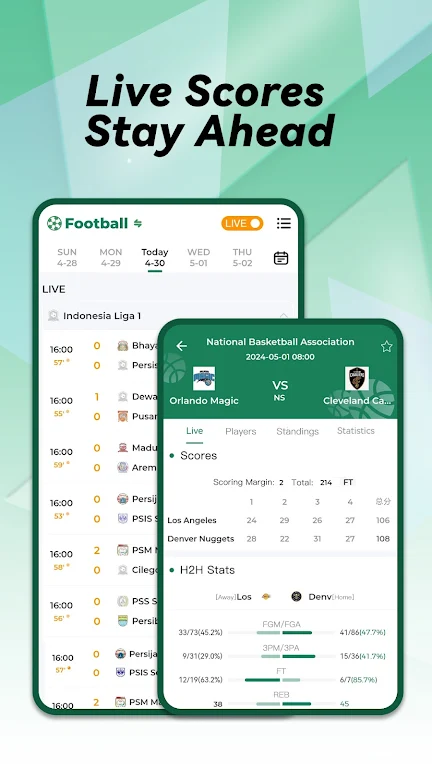 Xscorez - Euro Live Scores 螢幕截圖 1