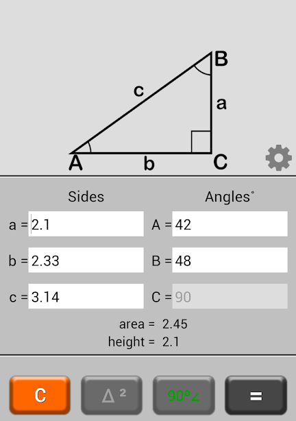 Schermata Triangle Calculator 2