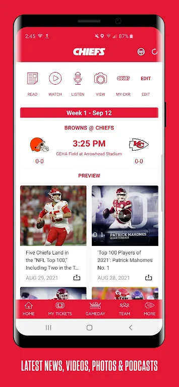 Chiefs Mobile Ekran Görüntüsü 1