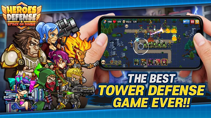 Heroes Defense: Attack Zombie Captura de tela 0