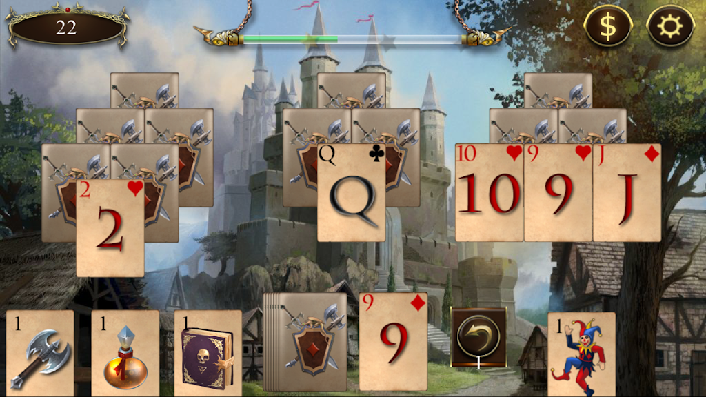 Legends of Solitaire Curse of the Dragons TriPeaks Ảnh chụp màn hình 1