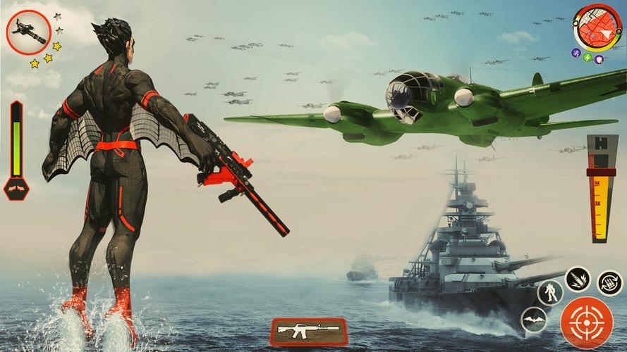 Flying Bat Robot Bike Game ภาพหน้าจอ 2