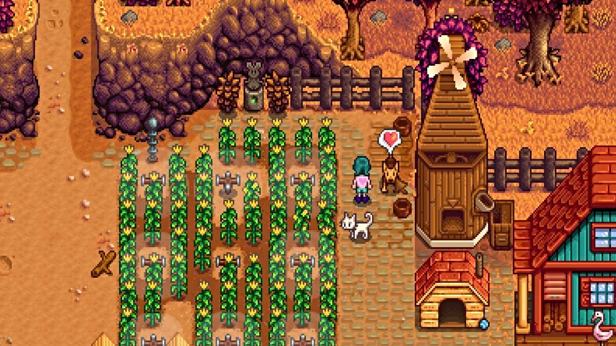 Meningkatkan persahabatan dengan haiwan kesayangan di Stardew Valley