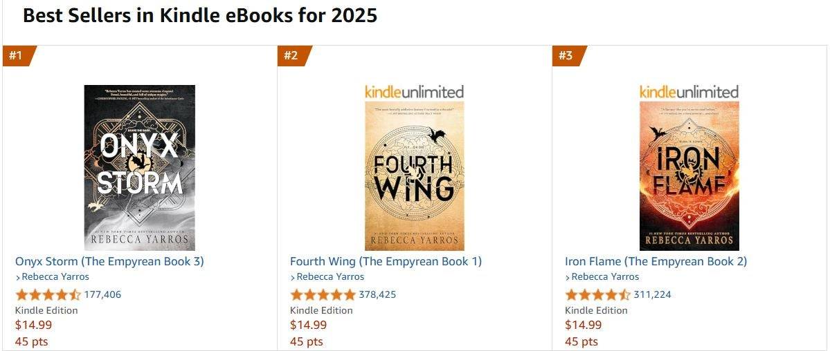 Libri di quarta ala i migliori best seller di Amazon nel 2025