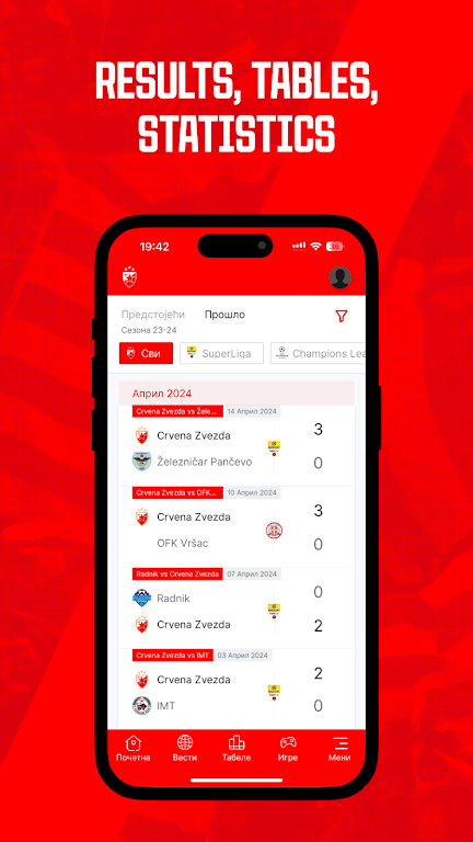 FK Crvena zvezda Captura de tela 3