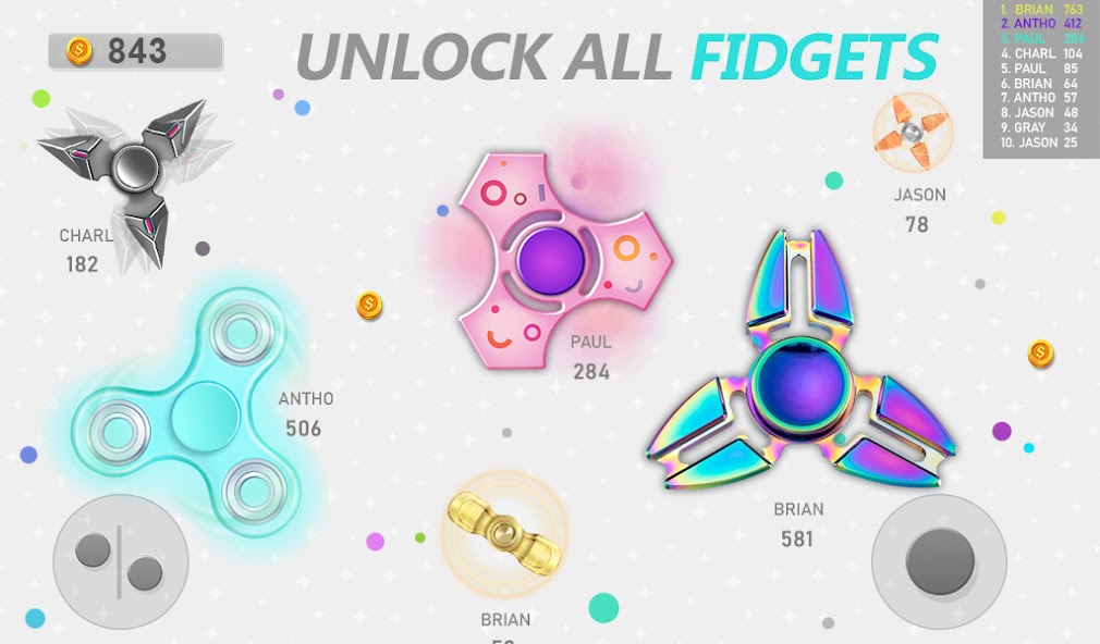 Realtime Fidget Spinner Games Mod Ekran Görüntüsü 3