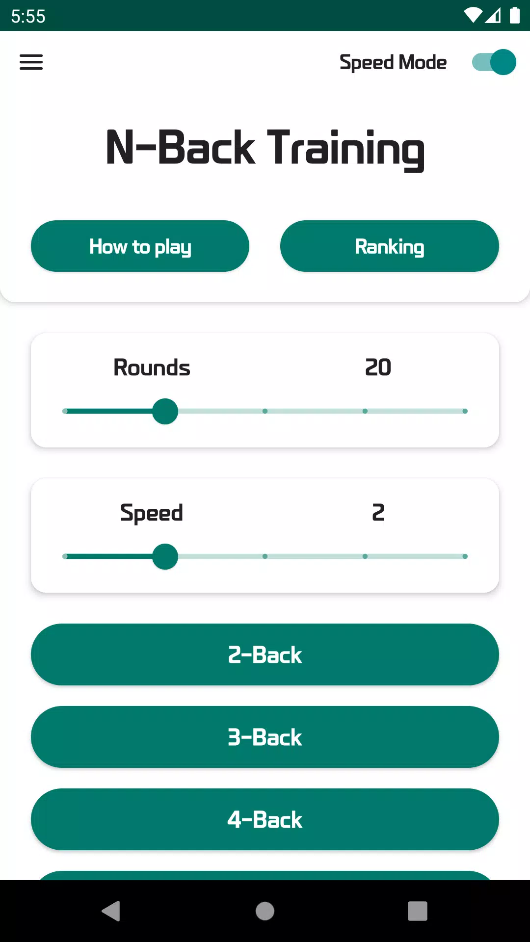 N-Back - Brain Training Captura de tela 1