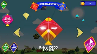 Pipa Layang Kite Flying Game ภาพหน้าจอ 1