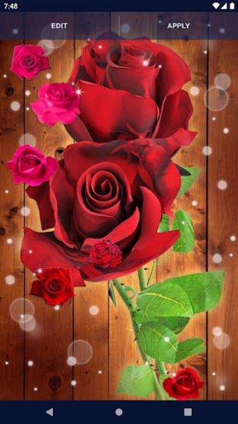 Red Rose Live Wallpaper Captura de pantalla 3