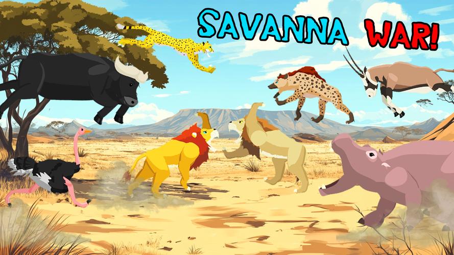 Lion Fights Savannah Animals 螢幕截圖 0
