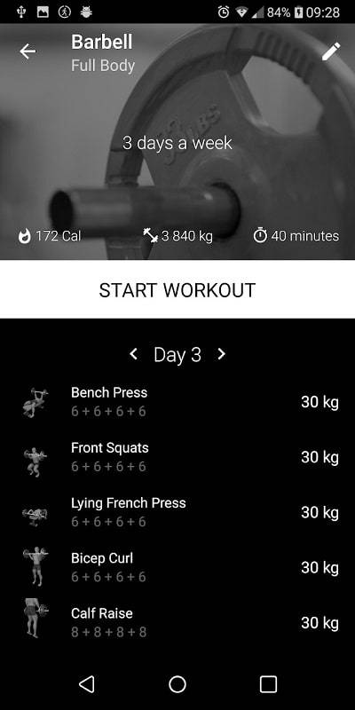 Barbell Home Workout 螢幕截圖 1