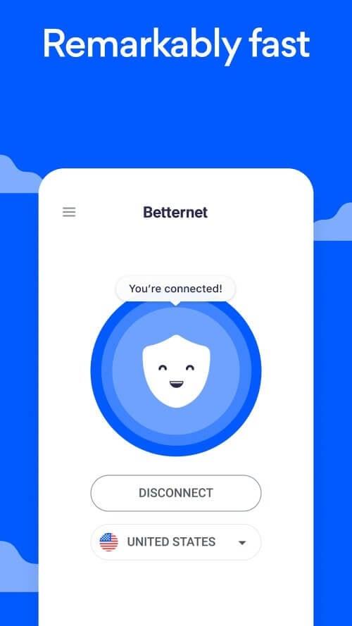 Betternet VPN ဖန်သားပြင်ဓာတ်ပုံ 1