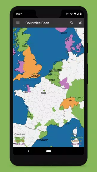 Countries Been: Visited Places应用截图第2张