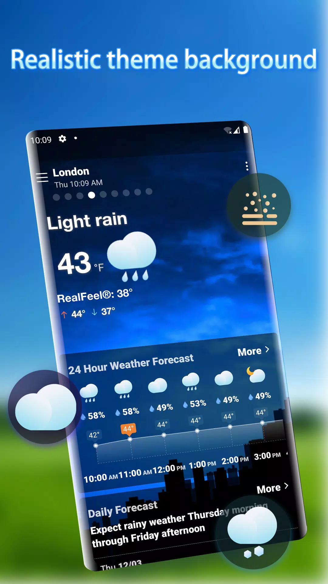 Local Weather Alerts - Widget Скриншот 1