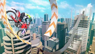 Bike Stunts 3D - Rooftop Chall Ảnh chụp màn hình 2