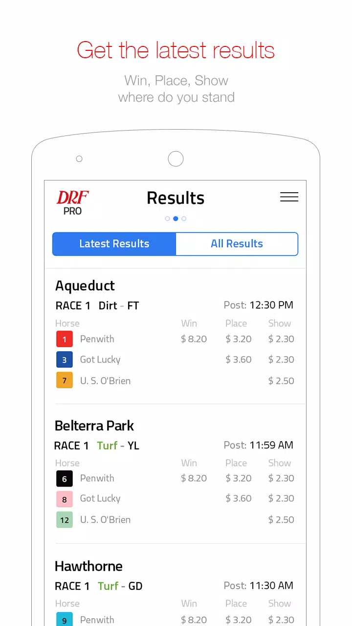 Schermata Daily Racing Form 1