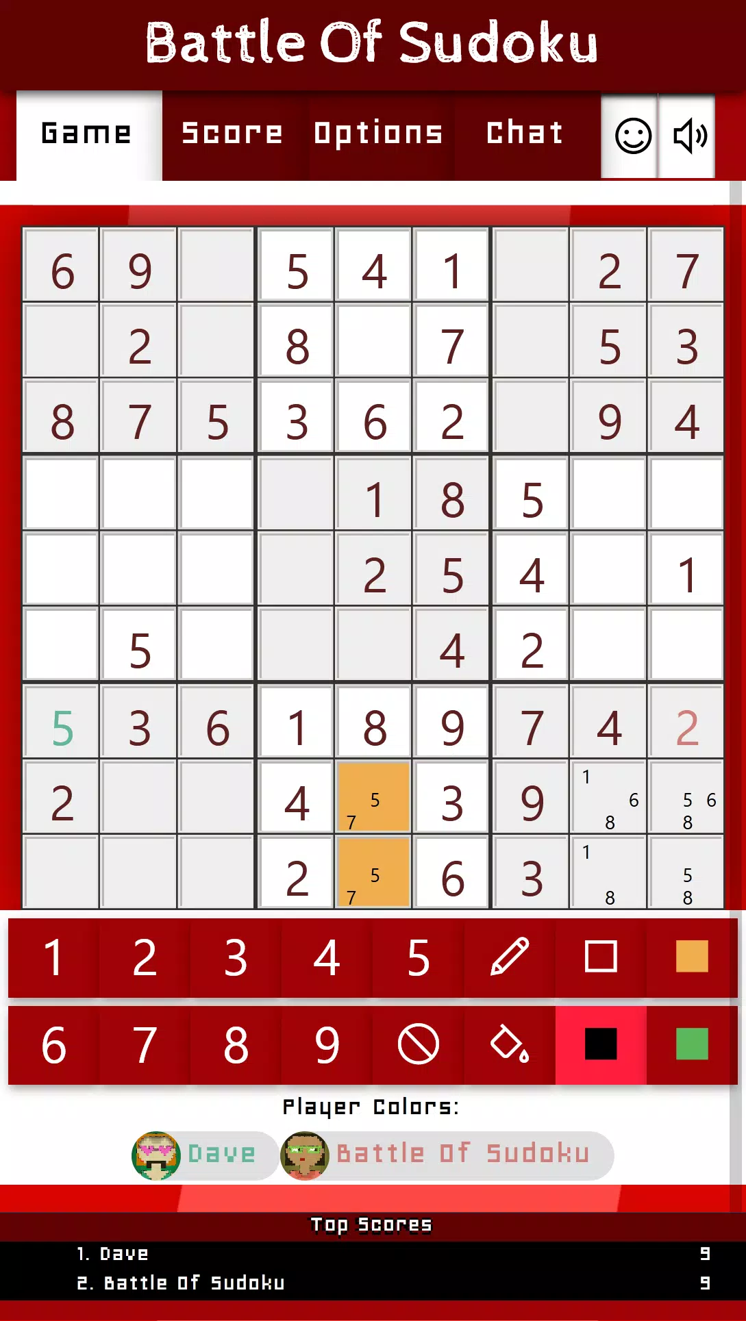 Schermata Battle Of Sudoku 1