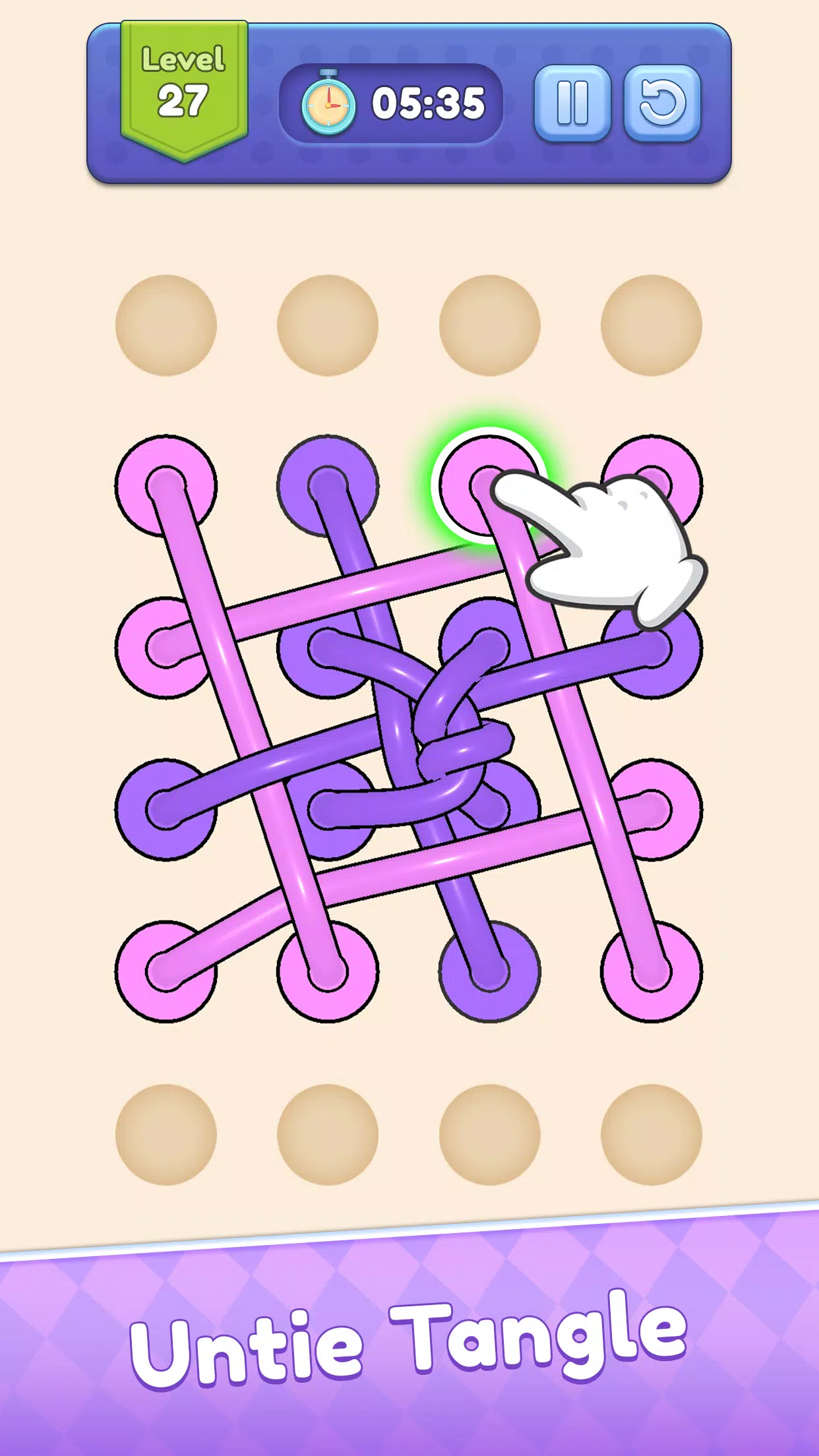 Schermata Tangle Out: Rope Puzzle 0