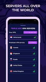 Triple Ape VPN - Safe & Secure 螢幕截圖 1