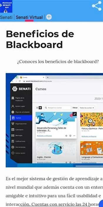 Senati Blackboard Ekran Görüntüsü 0