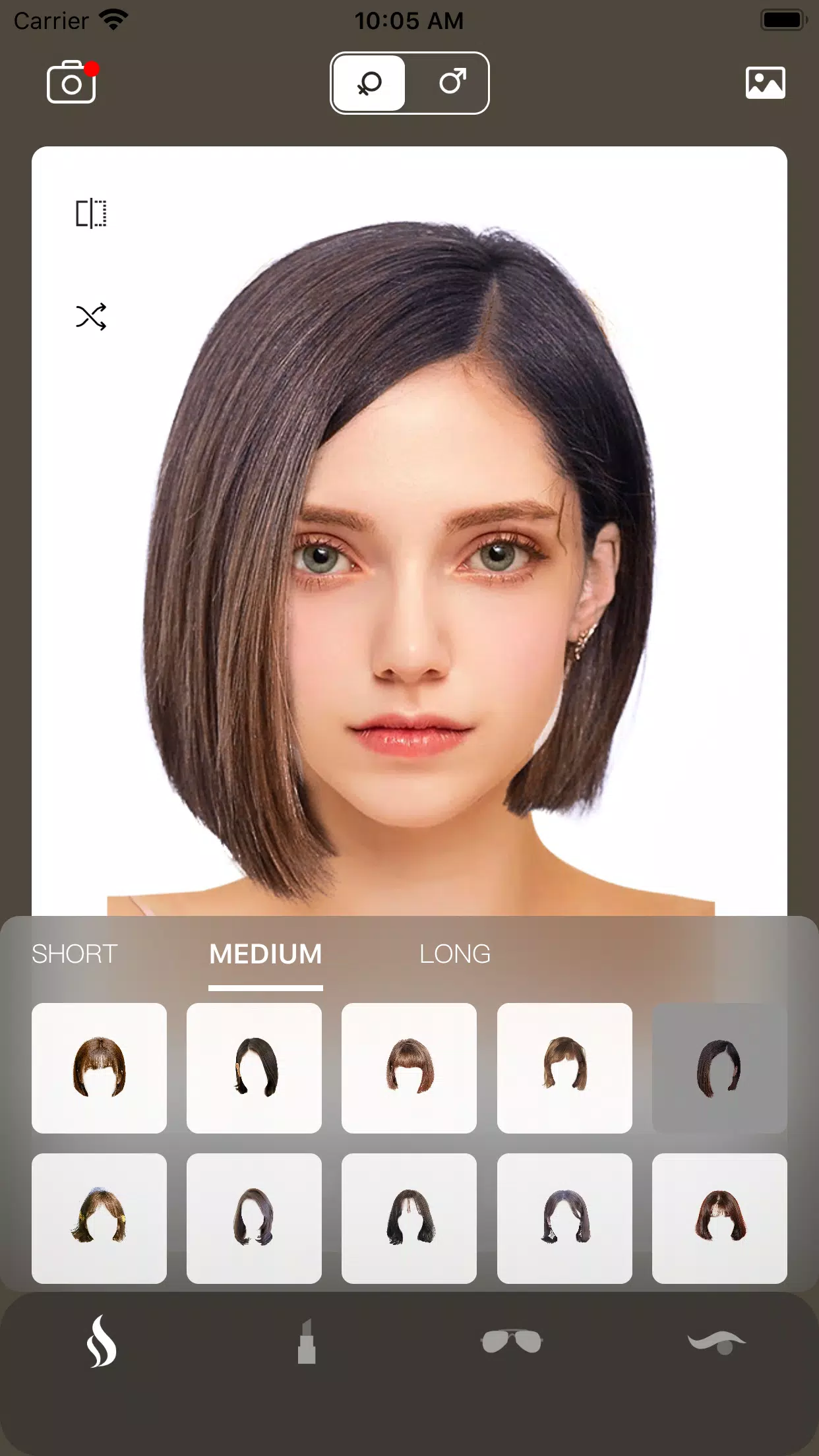 Schermata AI Hairstyle Try On・Bangs・Wigs 1