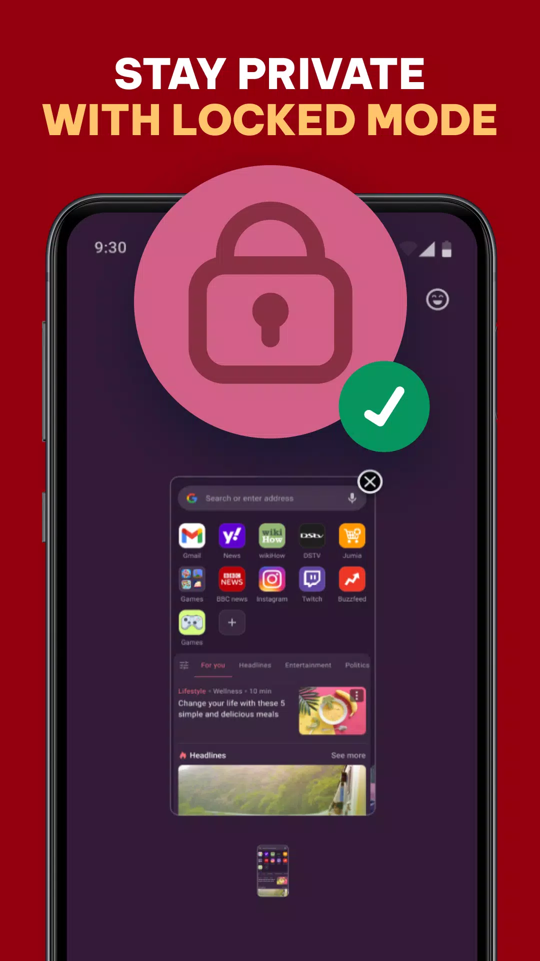 Schermata Opera Mini 3