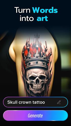 AI Art & Tattoo Generator ဖန်သားပြင်ဓာတ်ပုံ 0