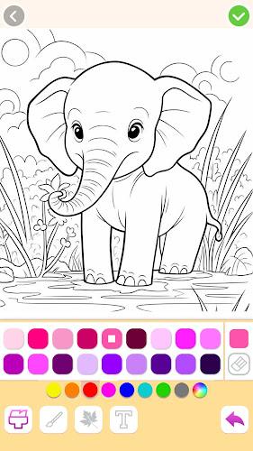 Animal coloring pages games Schermafbeelding 3