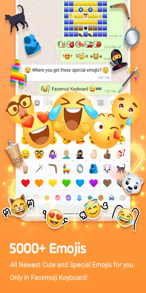 Teclado Emoji Facemoji & Fonts Captura de pantalla 2