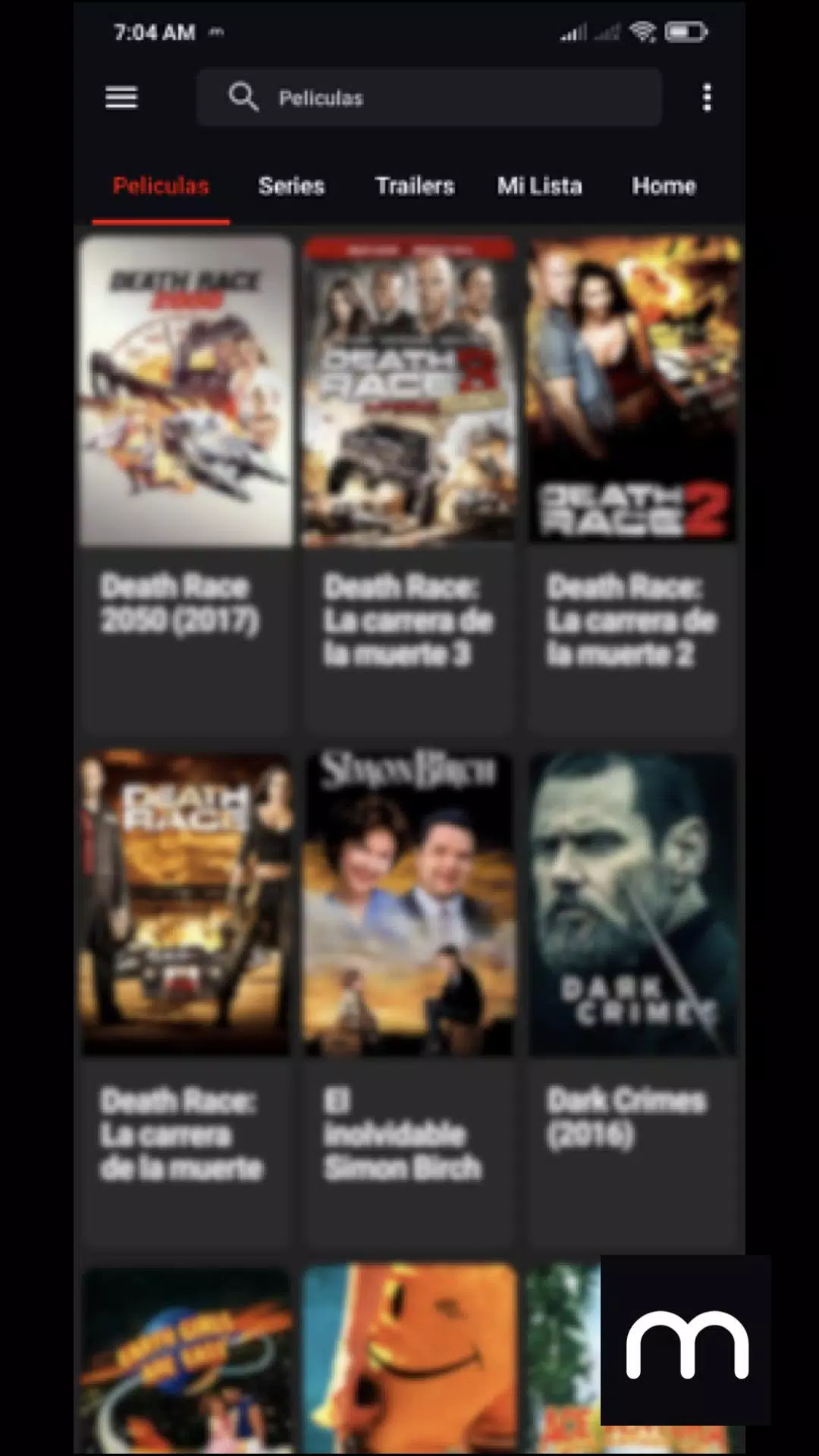 Schermata Movidy: Peliculas y Series Gratis 1