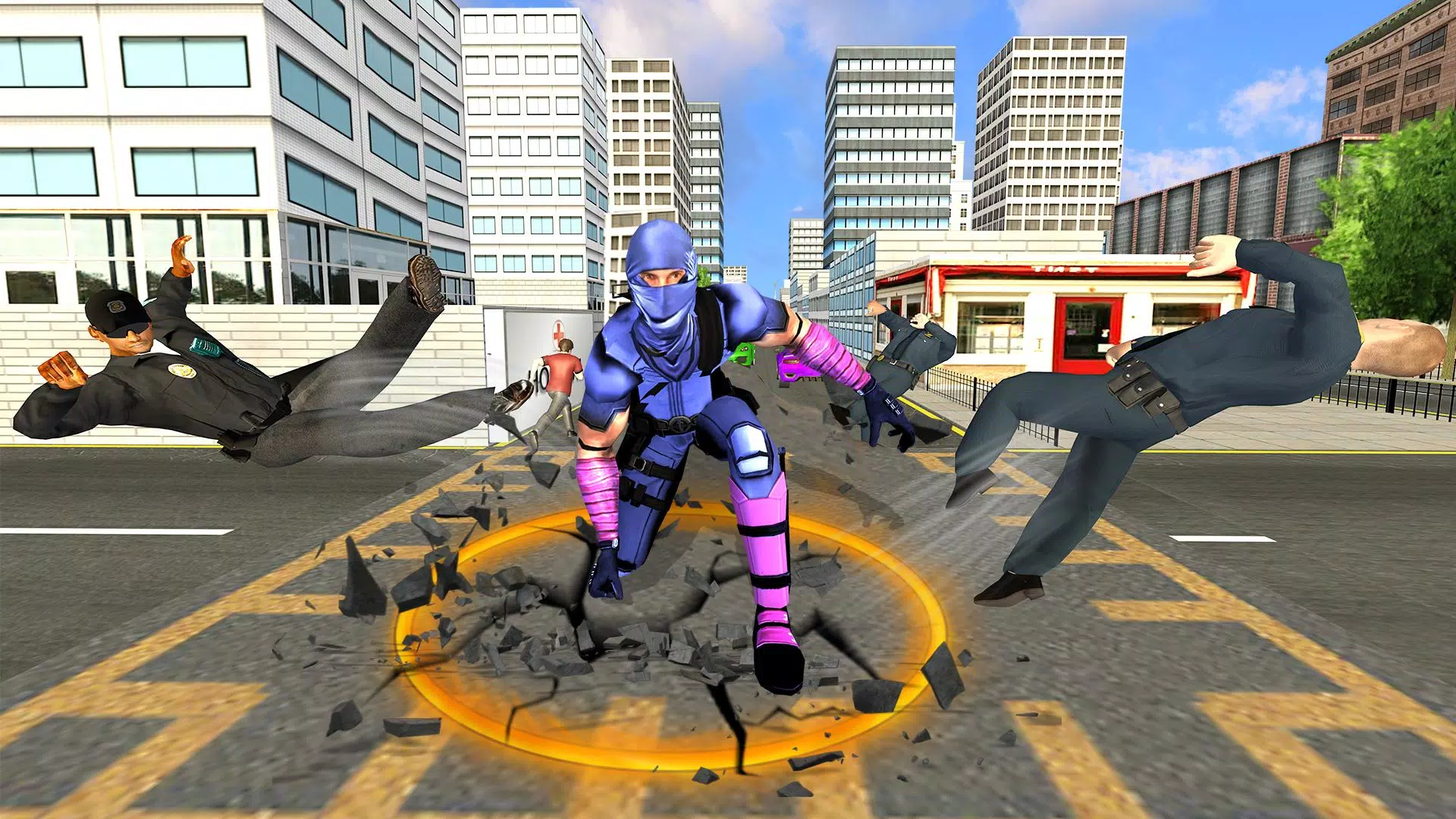 Flying Ninja Hero Crime Chase Captura de tela 1