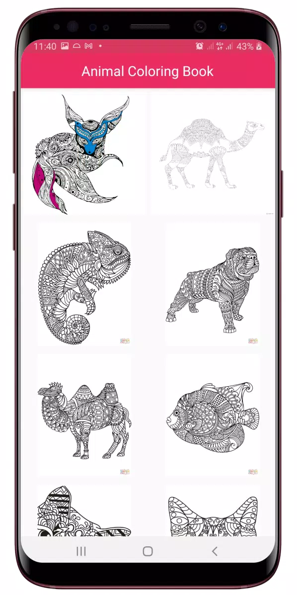 Animal Mandala Coloring Book Ảnh chụp màn hình 1