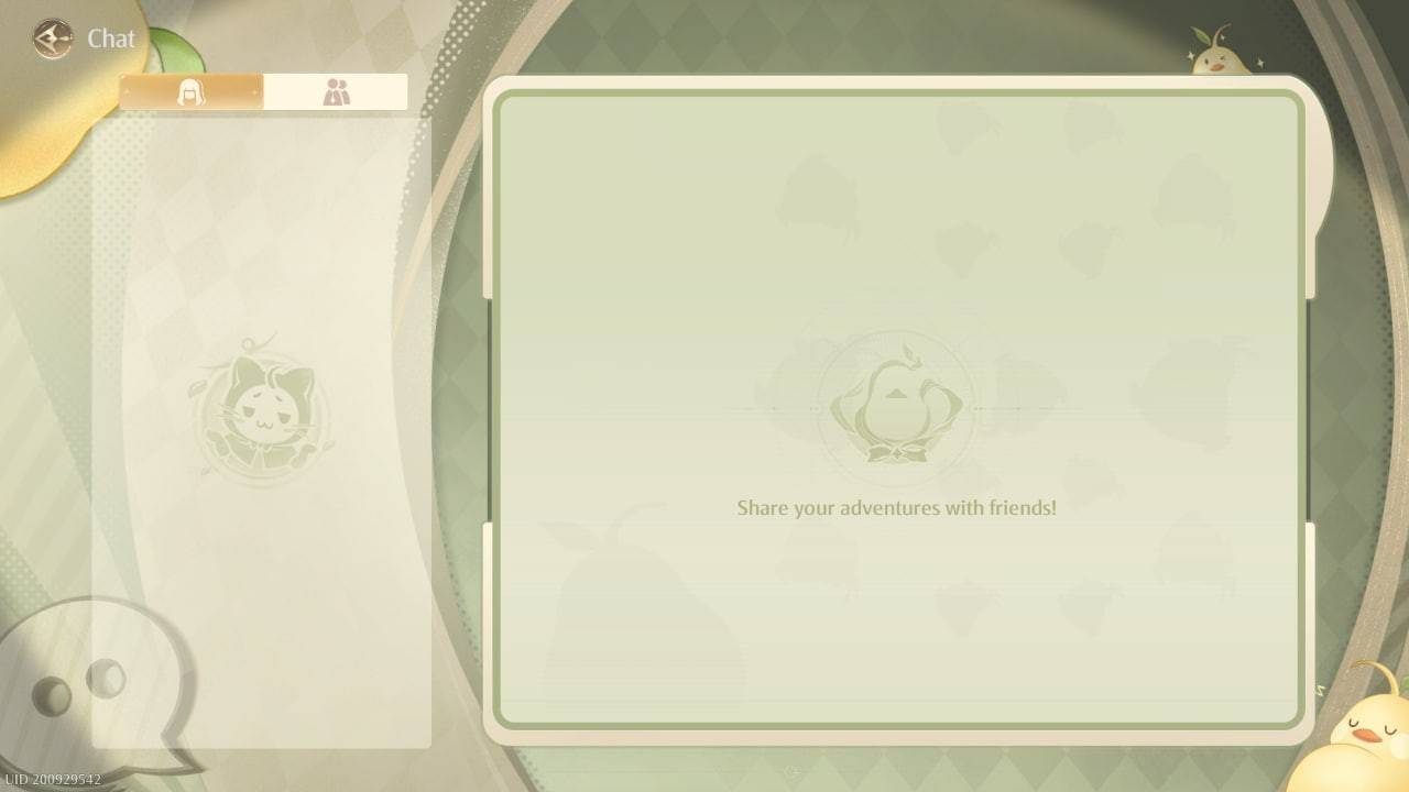 Chat Function in Infinity Nikki