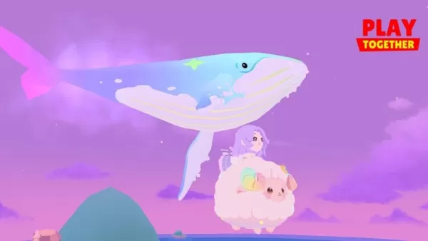 “ Dreamland添加了一起玩：探索紫色的天空和闪闪发光的鲸鱼”