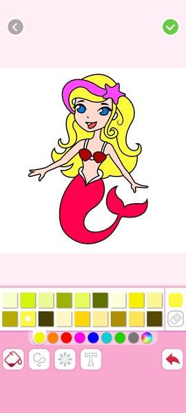 Mermaids Coloring Tangkapan skrin 3