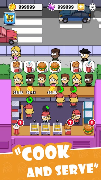 Idle Food Bar: Food Truck Mod ဖန်သားပြင်ဓာတ်ပုံ 0